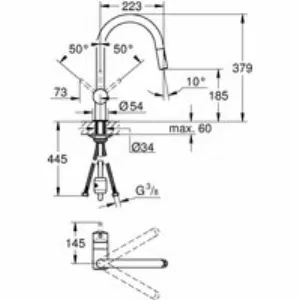 Смеситель для кухни GROHE Minta с вытяжным душем, C-образный излив, теплый закат матовый (32321DL2) Смеситель для кухни GROHE Minta с вытяжным душем, C-образный излив, теплый закат матовый (32321DL2)
