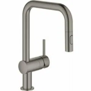 Смеситель для кухни GROHE Minta с вытяжным душем, U-образный излив, темный графит матовый (32322AL2) Смеситель для кухни GROHE Minta с вытяжным душем, U-образный излив, темный графит матовый (32322AL2)