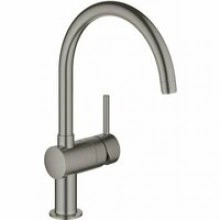 Смеситель для кухни GROHE Minta с поворотным C-изливом, темный графит матовый (32917AL0)