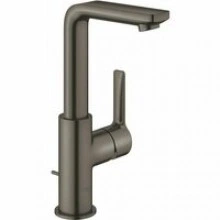 Смеситель для раковины GROHE Lineare, с донным клапаном, L-Size, темный графит матовый (23296AL1)