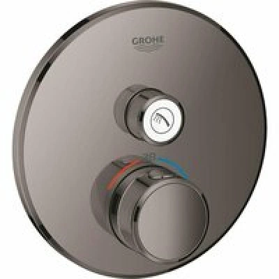 Внешняя часть термостата для душа GROHE Grohtherm SmartControl на 1 потребителя, темный графит глянец (29118A00) Внешняя часть термостата для душа GROHE Grohtherm SmartControl на 1 потребителя, темный графит глянец (29118A00)