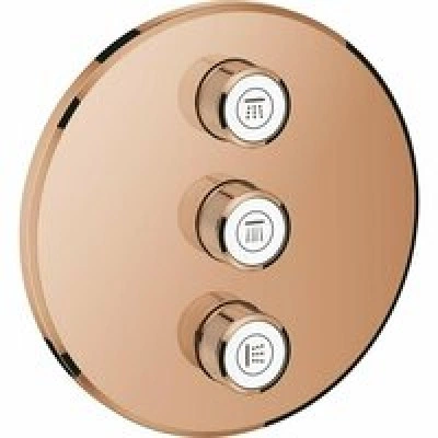 Внешняя часть переключателя потоков GROHE Grohtherm SmartControl на 3 потребителя, теплый закат глянец (29122DA0)