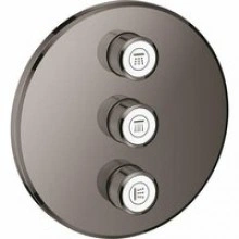 Внешняя часть переключателя потоков GROHE Grohtherm SmartControl на 3 потребителя, темный графит глянец (29122A00)