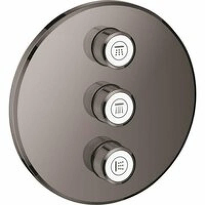 Внешняя часть переключателя потоков GROHE Grohtherm SmartControl на 3 потребителя, темный графит глянец (29122A00)