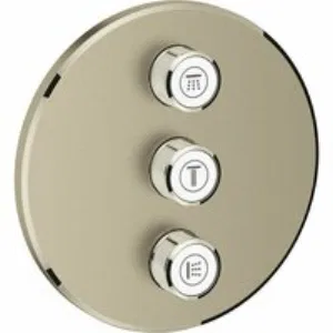 Внешняя часть переключателя потоков GROHE Grohtherm SmartControl на 3 потребителя, никель матовый (29122EN0) Внешняя часть переключателя потоков GROHE Grohtherm SmartControl на 3 потребителя, никель матовый (29122EN0)