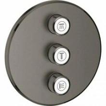 Внешняя часть переключателя потоков GROHE Grohtherm SmartControl на 3 потребителя, темный графит матовый (29122AL0)
