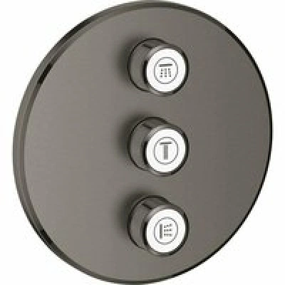 Внешняя часть переключателя потоков GROHE Grohtherm SmartControl на 3 потребителя, темный графит матовый (29122AL0)
