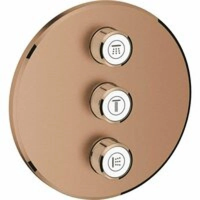 Внешняя часть переключателя потоков GROHE Grohtherm SmartControl на 3 потребителя, теплый закат матовый (29122DL0)