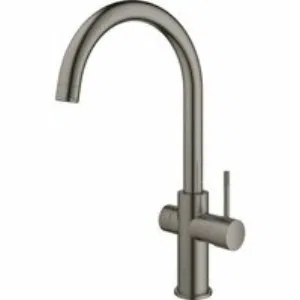 Комплект для кухни GROHE Red Duo II с бойлером M-size, смеситель с C-образным изливом, темный графит матовый (30083AL1) Комплект для кухни GROHE Red Duo II с бойлером M-size, смеситель с C-образным изливом, темный графит матовый (30083AL1)