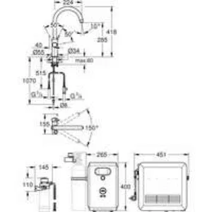 Смеситель для кухонной мойки GROHE Blue Professional с функцией фильтрации, с системой охлаждения и газирования воды, Wi-Fi, хром (31323002) Смеситель для кухонной мойки GROHE Blue Professional с функцией фильтрации, с системой охлаждения и газирования воды, Wi-Fi, хром (31323002)