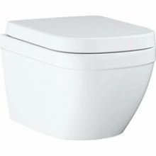 Унитаз GROHE Euro Ceramic подвесной, компактный, с сиденьем с микролифтом, альпин-белый (39693000)
