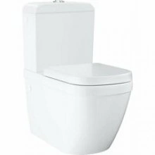 Унитаз напольный с бачком и сиденьем с микролифтом GROHE Euro Ceramic, альпин-белый (3946200H)