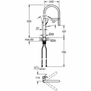 Смеситель для кухни GROHE Essence профессиональный, холодный рассвет матовый (30294GN0) Смеситель для кухни GROHE Essence профессиональный, холодный рассвет матовый (30294GN0)