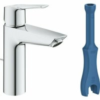 Смеситель для раковины однорычажный GROHE QuickFix Start с донным клапаном, M-Size, хром, (23552002) Смеситель для раковины однорычажный GROHE QuickFix Start с донным клапаном, M-Size, хром, (23552002)