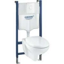Комплект инсталляции GROHE Solido 4 в 1 с подвесным унитазом и сиденьем (39398000)
