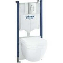 Комплект инсталляции GROHE Solido 5 в 1 с подвесным унитазом и сиденьем (39700000)