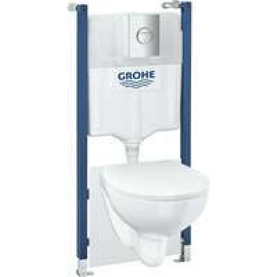 Комплект инсталляции GROHE Solido 5 в 1 с подвесным унитазом Bau Ceramic и сиденьем (39900000) Комплект инсталляции GROHE Solido 5 в 1 с подвесным унитазом Bau Ceramic и сиденьем (39900000)