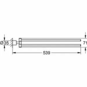 Держатель для полотенца GROHE Atrio двойной, холодный рассвет глянец (40308GL3) Держатель для полотенца GROHE Atrio двойной, холодный рассвет глянец (40308GL3)