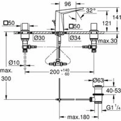 Смеситель для раковины GROHE Allure Brilliant на 3 отверстия, с донным клапаном и низким изливом, темный графит матовый (20342AL0) Смеситель для раковины GROHE Allure Brilliant на 3 отверстия, с донным клапаном и низким изливом, темный графит матовый (20342AL0)
