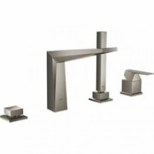 Смеситель для ванны GROHE Allure Brilliant на 4 отверстия, на край ванны, темный графит матовый (19787AL1)