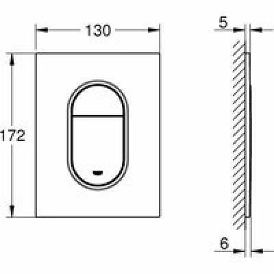 Панель смыва для унитаза GROHE Arena Cosmopolitan S, холодный рассвет глянец (37624GL0) Панель смыва для унитаза GROHE Arena Cosmopolitan S, холодный рассвет глянец (37624GL0)
