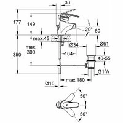 Смеситель для биде GROHE Eurosolid однорычажный, хром (33278000) Смеситель для биде GROHE Eurosolid однорычажный, хром (33278000)