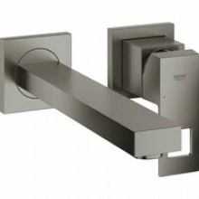 Внешняя часть смесителя для раковины GROHE Eurocube на 2 отверстия, M-Size, темный графит матовый (23447AL0)