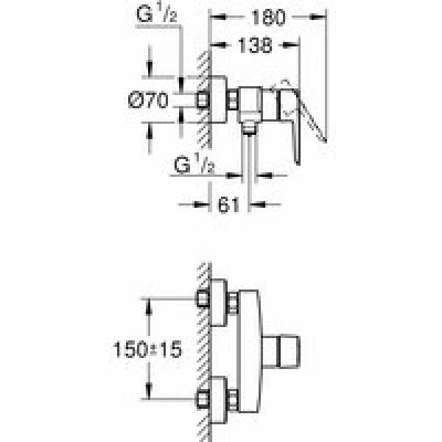 Смеситель для душа GROHE Start QuickFix, хром (24208002) Смеситель для душа GROHE Start QuickFix, хром (24208002)