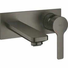 Внешняя часть смесителя для раковины GROHE Lineare на 2 отверстия, темный графит матовый (19409AL1)