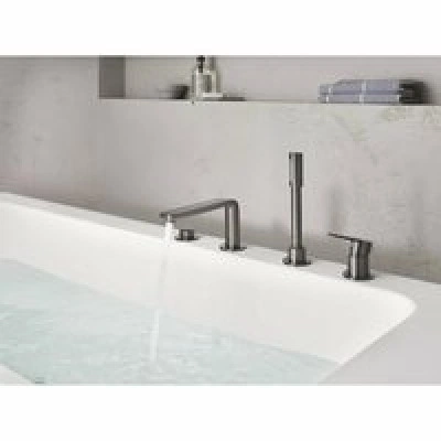 Смеситель для ванны GROHE Lineare на 4 отверстия, на край ванны, темный графит матовый (19577AL1) Смеситель для ванны GROHE Lineare на 4 отверстия, на край ванны, темный графит матовый (19577AL1)