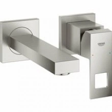 Внешняя часть смесителя для раковины GROHE Eurocube на 2 отверстия, S-Size, суперсталь (19895DC0)