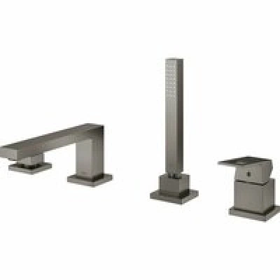 Смеситель для ванны GROHE Eurocube на 4 отверстия, на край ванны, темный графит матовый (19897AL1) Смеситель для ванны GROHE Eurocube на 4 отверстия, на край ванны, темный графит матовый (19897AL1)