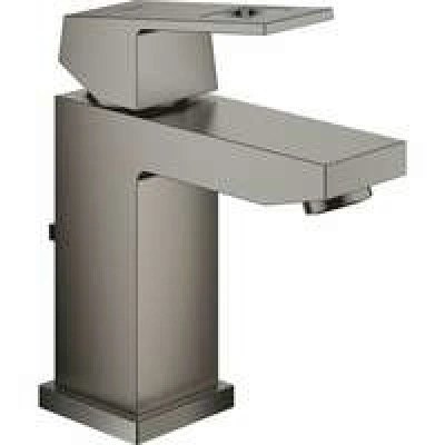 Смеситель для раковины GROHE Eurocube с донным клапаном, темный графит матовый (23127AL0)