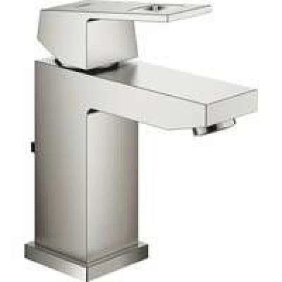 Смеситель для раковины GROHE Eurocube с донным клапаном, суперсталь (23127DC0)