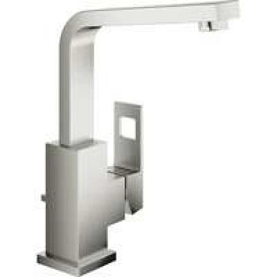 Смеситель для раковины GROHE Eurocube с донным клапаном и высоким изливом, суперсталь (23135DC0) Смеситель для раковины GROHE Eurocube с донным клапаном и высоким изливом, суперсталь (23135DC0)