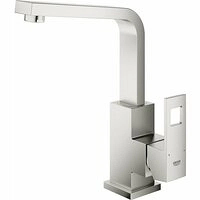 Смеситель для раковины GROHE Eurocube с донным клапаном и высоким изливом, суперсталь (23135DC0) Смеситель для раковины GROHE Eurocube с донным клапаном и высоким изливом, суперсталь (23135DC0)