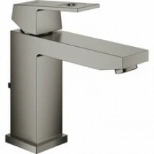 Смеситель для раковины GROHE Eurocube с донным клапаном, темный графит матовый (23445AL0)