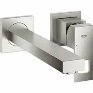 Внешняя часть смесителя для раковины GROHE Eurocube на 2 отверстия, M-Size, суперсталь (23447DC0)