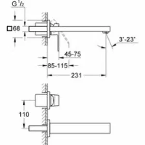 Внешняя часть смесителя для раковины GROHE Eurocube на 2 отверстия, M-Size, суперсталь (23447DC0) Внешняя часть смесителя для раковины GROHE Eurocube на 2 отверстия, M-Size, суперсталь (23447DC0)