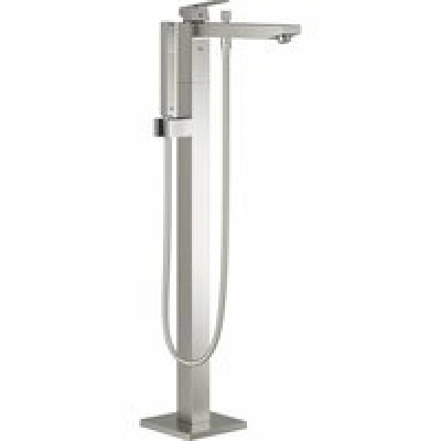 Внешняя часть смесителя для ванны GROHE Eurocube напольного монтажа, суперсталь (23672DC1) Внешняя часть смесителя для ванны GROHE Eurocube напольного монтажа, суперсталь (23672DC1)