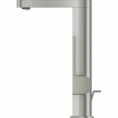Смеситель для раковины GROHE Plus с донным клапаном и вытяжным изливом, суперсталь (23843DC3) Смеситель для раковины GROHE Plus с донным клапаном и вытяжным изливом, суперсталь (23843DC3)