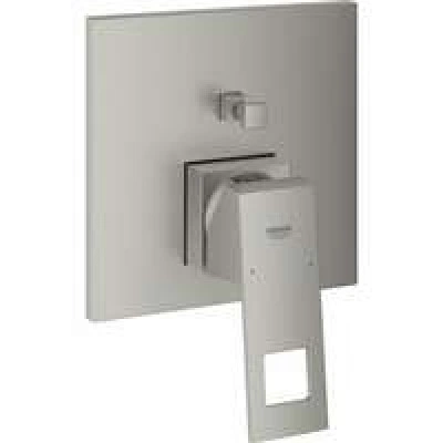 Внешняя часть смесителя для ванны GROHE Eurocube с переключателем на 2 положения, суперсталь (24062DC0) Внешняя часть смесителя для ванны GROHE Eurocube с переключателем на 2 положения, суперсталь (24062DC0)