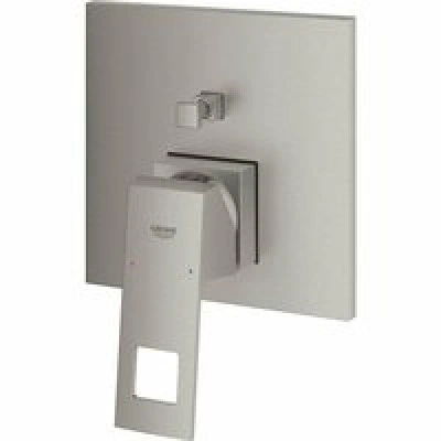 Внешняя часть смесителя для ванны GROHE Eurocube с переключателем на 2 положения, суперсталь (24062DC0) Внешняя часть смесителя для ванны GROHE Eurocube с переключателем на 2 положения, суперсталь (24062DC0)