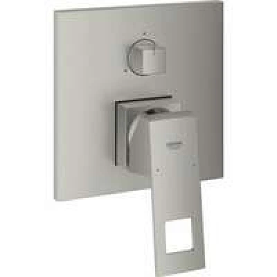 Внешняя часть смесителя для ванны GROHE Eurocube с переключателем на 3 положения, суперсталь (24094DC0) Внешняя часть смесителя для ванны GROHE Eurocube с переключателем на 3 положения, суперсталь (24094DC0)