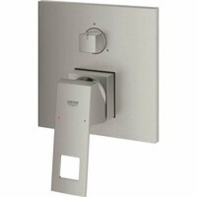 Внешняя часть смесителя для ванны GROHE Eurocube с переключателем на 3 положения, суперсталь (24094DC0) Внешняя часть смесителя для ванны GROHE Eurocube с переключателем на 3 положения, суперсталь (24094DC0)