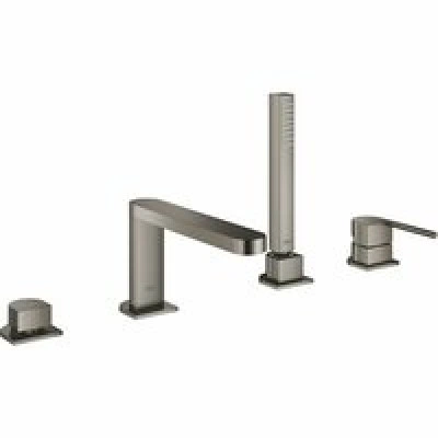 Смеситель для ванны GROHE Plus на 4 отверстия, на край ванны, темный графит матовый (29307AL3)