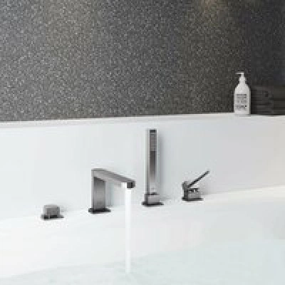 Смеситель для ванны GROHE Plus на 4 отверстия, на край ванны, темный графит матовый (29307AL3) Смеситель для ванны GROHE Plus на 4 отверстия, на край ванны, темный графит матовый (29307AL3)