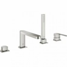 Смеситель для ванны GROHE Plus на 4 отверстия, на край ванны, суперсталь (29307DC3)