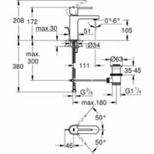 Смеситель для раковины GROHE Plus с донным клапаном, S-Size, суперсталь (32612DC3) Смеситель для раковины GROHE Plus с донным клапаном, S-Size, суперсталь (32612DC3)