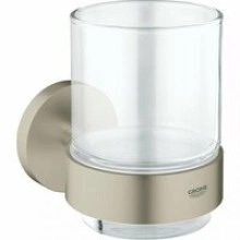Стакан с держателем GROHE Essentials, никель матовый (40447EN1)